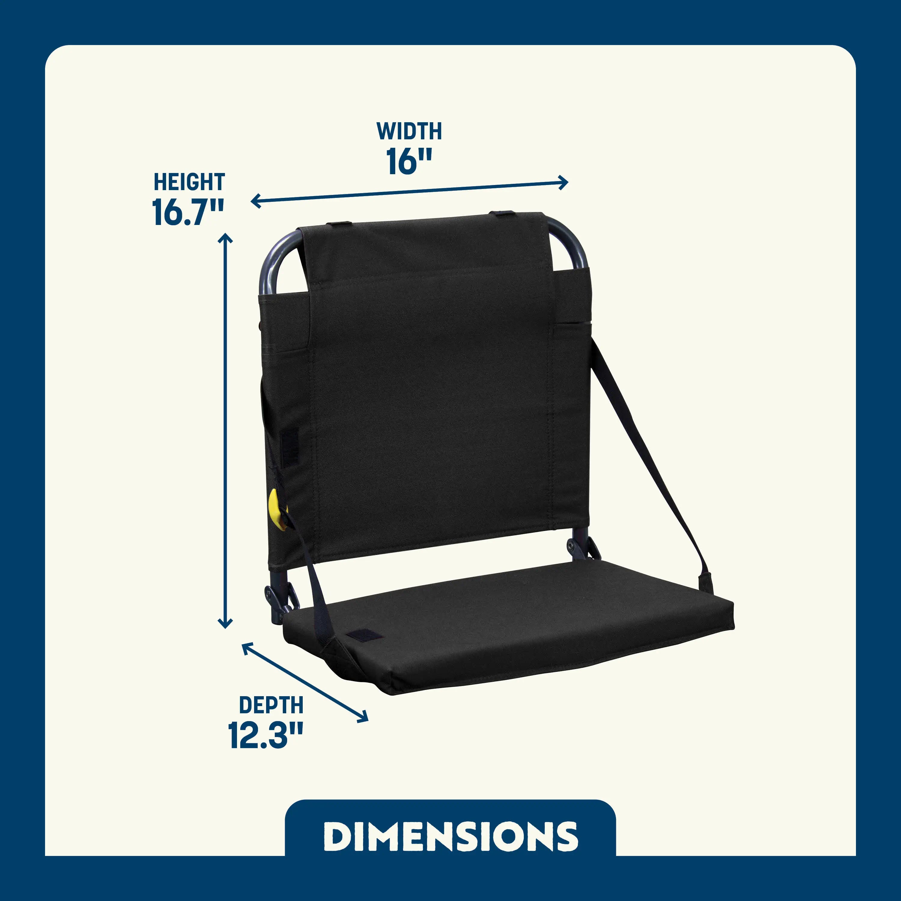 Secure-Hook BleacherBack - Choice 696 - Lightweight Folding Bleacher Chair with Cushioning Detail
