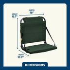 Secure-Hook BleacherBack - Choice 696 - Lightweight Folding Bleacher Chair with Cushioning Detail