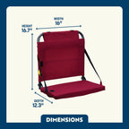 Secure-Hook BleacherBack - Choice 696 - Lightweight Folding Bleacher Chair with Cushioning Detail