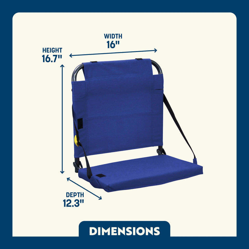 Secure-Hook BleacherBack - Choice 696 - Lightweight Folding Bleacher Chair with Cushioning Detail