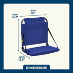Secure-Hook BleacherBack - Choice 696 - Lightweight Folding Bleacher Chair with Cushioning Detail