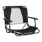 Ultra-Lightweight Big Comfort Stadium Chair with Armrests - Choice 465 - Ergonomic Portable Stadium Seat for Sports Events - Black