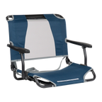 Ultra-Lightweight Big Comfort Stadium Chair with Armrests - Choice 465 - Ergonomic Portable Stadium Seat for Sports Events - Navy