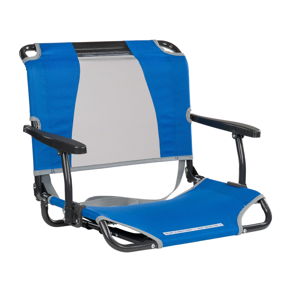 Ultra-Lightweight Big Comfort Stadium Chair with Armrests - Choice 465 - Ergonomic Portable Stadium Seat for Sports Events - Royal Blue