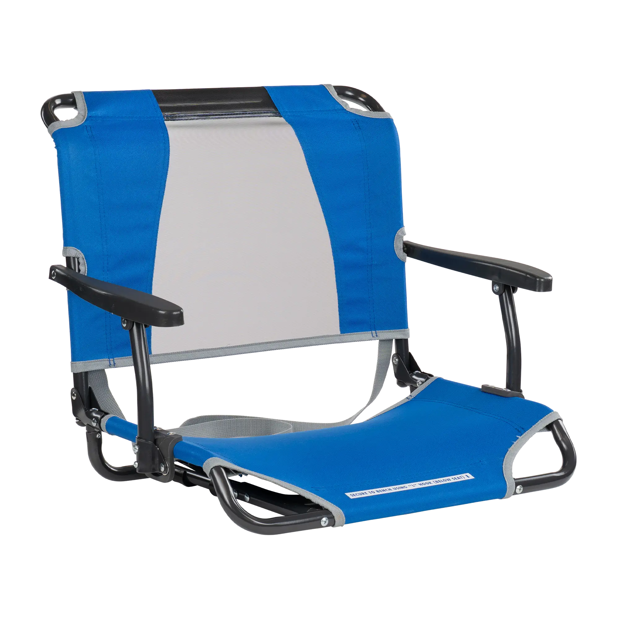 Ultra-Lightweight Big Comfort Stadium Chair with Armrests - Choice 465 - Ergonomic Portable Stadium Seat for Sports Events - Royal Blue