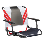 Ultra-Lightweight Big Comfort Stadium Chair with Armrests - Choice 465 - Ergonomic Portable Stadium Seat for Sports Events - Indigo/White/Red