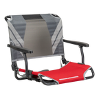 Ultra-Lightweight Big Comfort Stadium Chair with Armrests - Choice 465 - Ergonomic Portable Stadium Seat for Sports Events - Red/Gray