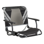 Ultra-Lightweight Big Comfort Stadium Chair with Armrests - Choice 465 - Ergonomic Portable Stadium Seat for Sports Events - Black/Gray
