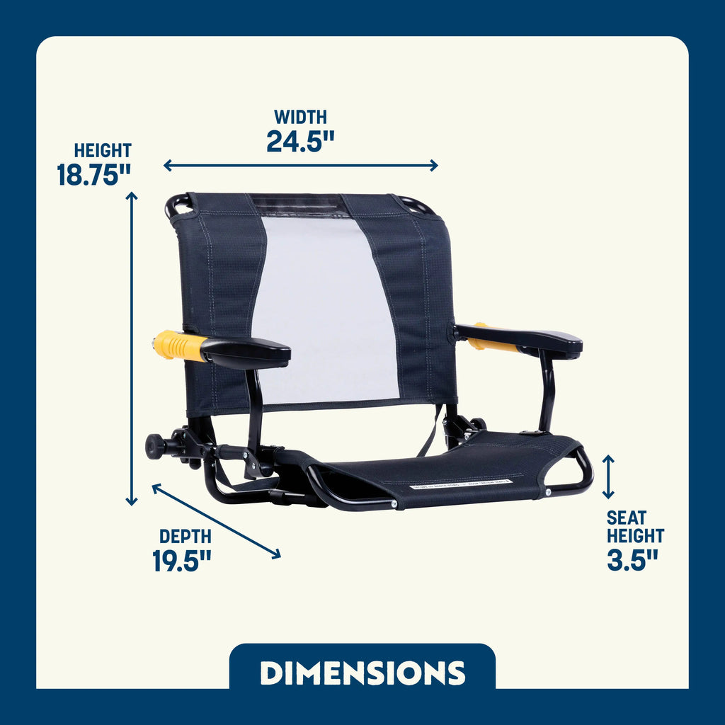 Heavy-Duty Freestyle Stadium Rock-Cliner - Choice 540 - Patented Spring-Action Rocking Chair for Camping Detail