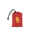 Secure-Hook College V Seat Inflatable Stadium Cushion - USC Trojans - Choice 523 - Grandstand Cushion Seat with Secure Under-Bench Hooks Detail