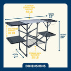 Portable Culinary Slim-Fold Cook Station - Choice 575 - Heat-Resistant Over-Fire Grill Rack for Camping Detail