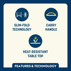 Portable Culinary Slim-Fold Cook Station - Choice 575 - Heat-Resistant Over-Fire Grill Rack for Camping Detail