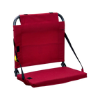 Secure-Hook BleacherBack - Choice 696 - Lightweight Folding Bleacher Chair with Cushioning - Red
