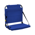 Secure-Hook BleacherBack - Choice 696 - Lightweight Folding Bleacher Chair with Cushioning - Royal Blue