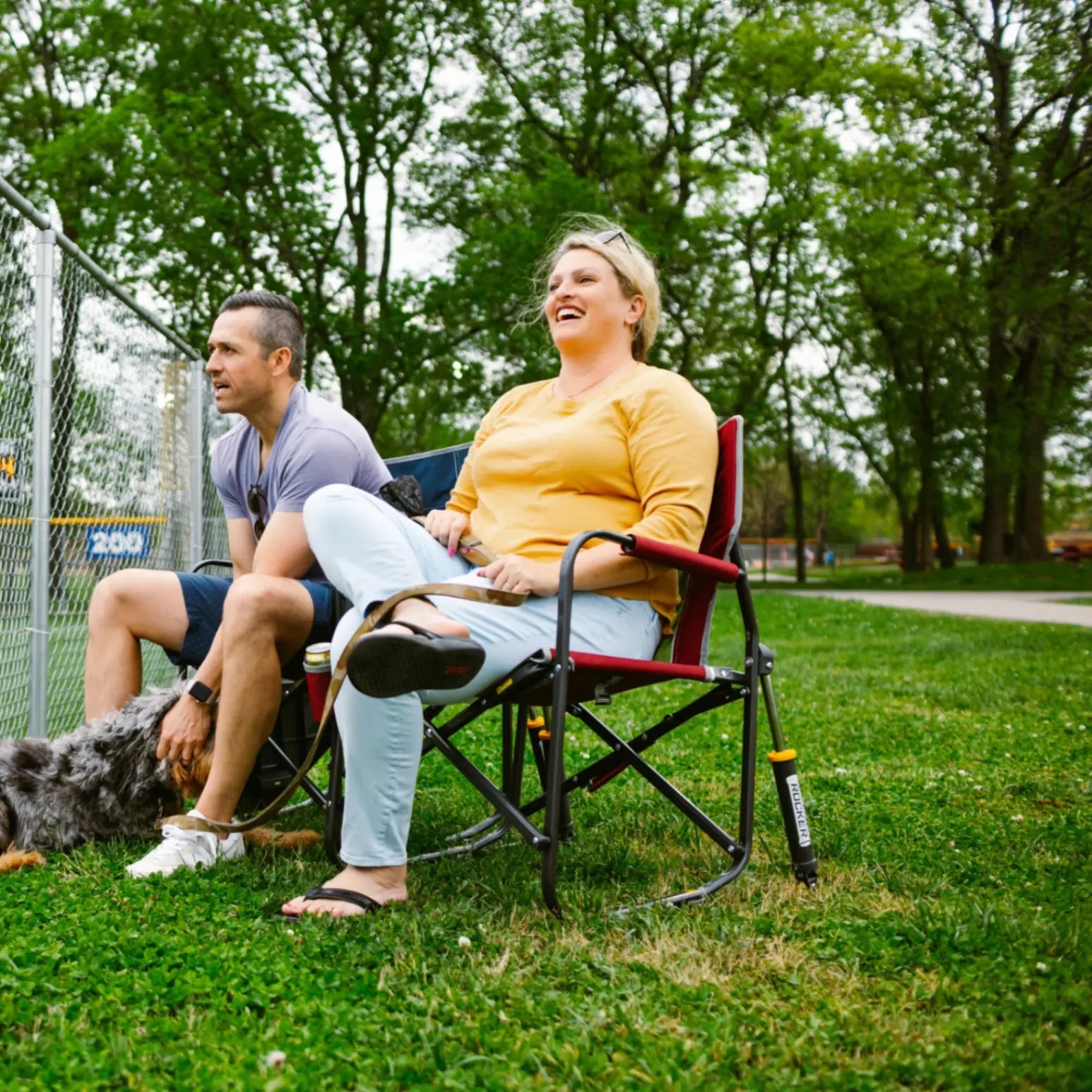 Patented Spring-Action Freestyle Rocker - Choice 711 - RoadTrip Rocker Smooth Motion Camp Chair Detail