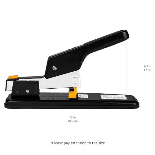 Basics Heavy-Duty Stapler, 90 Sheets High Capacity, Non-Slip, Large Kit