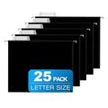 Eco-Friendly 25 Packs Hanging File Folders,Black Letter Size File Folder,Designed for for Daily Use