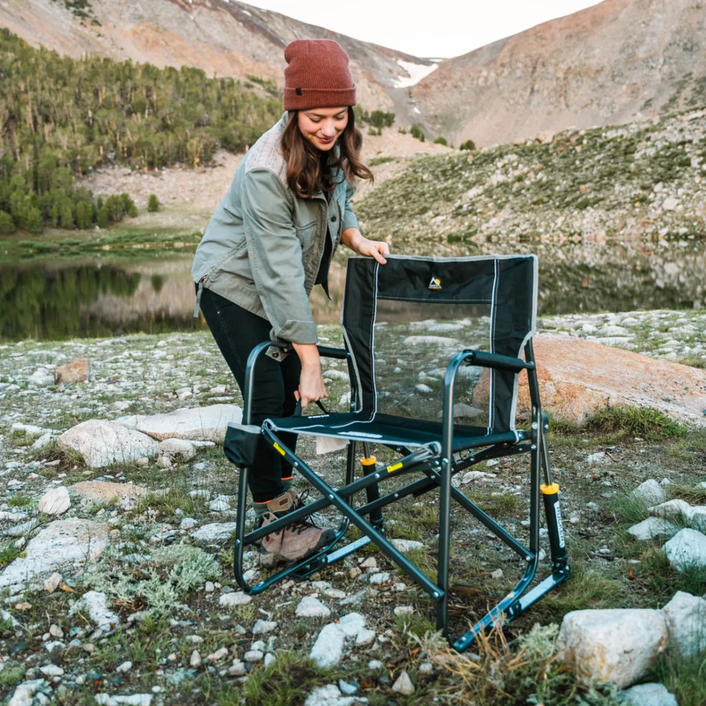 Patented Spring-Action Freestyle Rocker - Choice 711 - RoadTrip Rocker Smooth Motion Camp Chair Detail