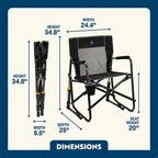Patented Spring-Action Freestyle Rocker - Choice 711 - RoadTrip Rocker Smooth Motion Camp Chair Detail