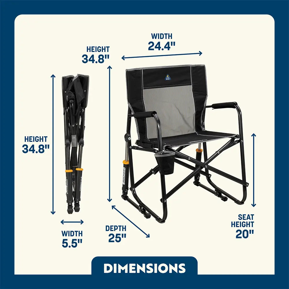 Patented Spring-Action Freestyle Rocker - Choice 711 - RoadTrip Rocker Smooth Motion Camp Chair Detail