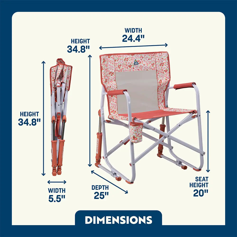 Patented Spring-Action Freestyle Rocker - Choice 711 - RoadTrip Rocker Smooth Motion Camp Chair Detail