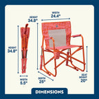 Patented Spring-Action Freestyle Rocker - Choice 711 - RoadTrip Rocker Smooth Motion Camp Chair Detail