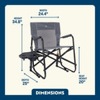 Smooth Motion Freestyle Rocker with Side Table - Choice 853 - RoadTrip Rocker Smooth Motion Camp Chair Detail