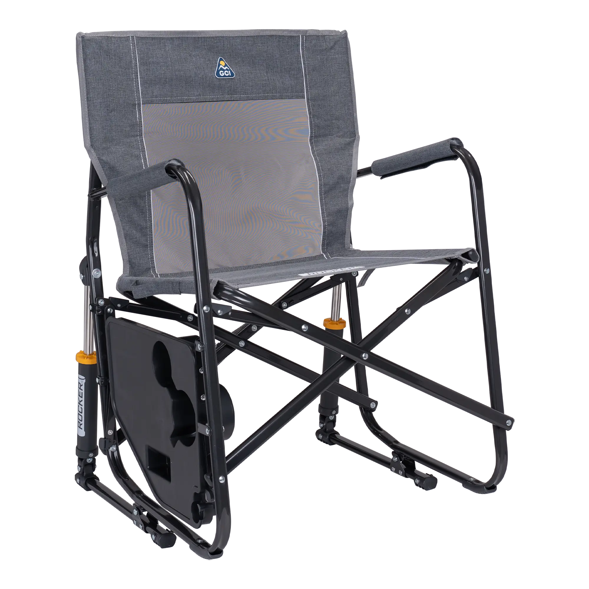 Smooth Motion Freestyle Rocker with Side Table - Choice 853 - RoadTrip Rocker Smooth Motion Camp Chair Detail