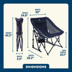 Premium All-Weather Pod Rocker - Choice 933 - Freestyle Rocker Portable Outdoor Folding Chair Detail