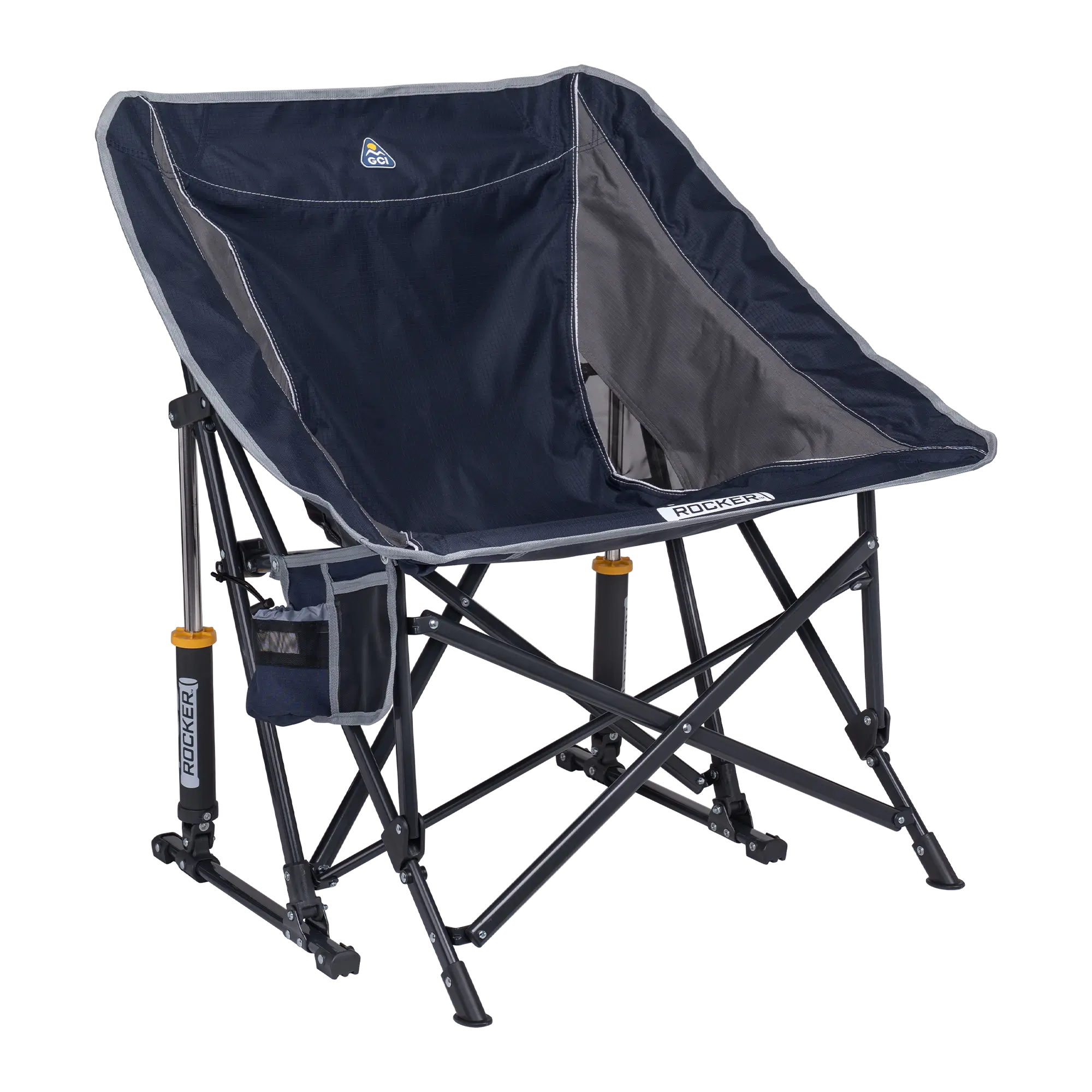 Premium All-Weather Pod Rocker - Choice 933 - Freestyle Rocker Portable Outdoor Folding Chair - Indigo