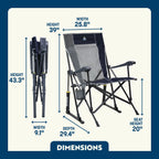 Heavy-Duty Freestyle RoadTrip Rocker - Choice 855 - Heavy-Duty Kickback Rocker with Beverage Holder Detail