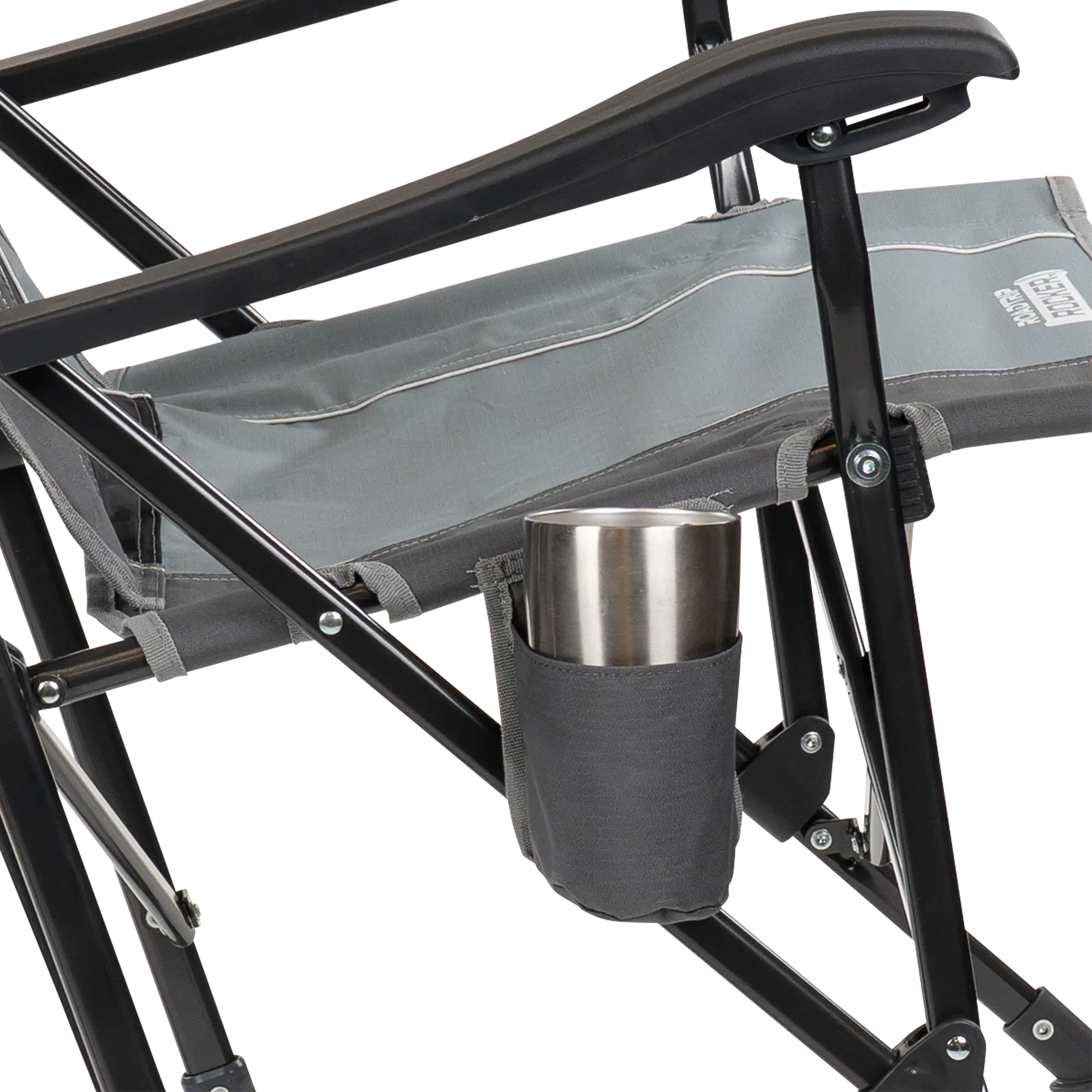 Heavy-Duty Freestyle RoadTrip Rocker - Choice 855 - Heavy-Duty Kickback Rocker with Beverage Holder Detail