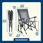 Heavy-Duty Freestyle RoadTrip Rocker - Choice 855 - Heavy-Duty Kickback Rocker with Beverage Holder Detail