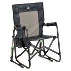 Luxury Camp Stowaway Rocker - Choice 794 - Freestyle Rocker Portable Outdoor Folding Chair - Stealth Camo