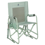 Luxury Camp Stowaway Rocker - Choice 794 - Freestyle Rocker Portable Outdoor Folding Chair - Pastel Green