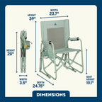 Luxury Camp Stowaway Rocker - Choice 794 - Freestyle Rocker Portable Outdoor Folding Chair Detail