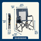 Luxury Camp Stowaway Rocker - Choice 794 - Freestyle Rocker Portable Outdoor Folding Chair Detail