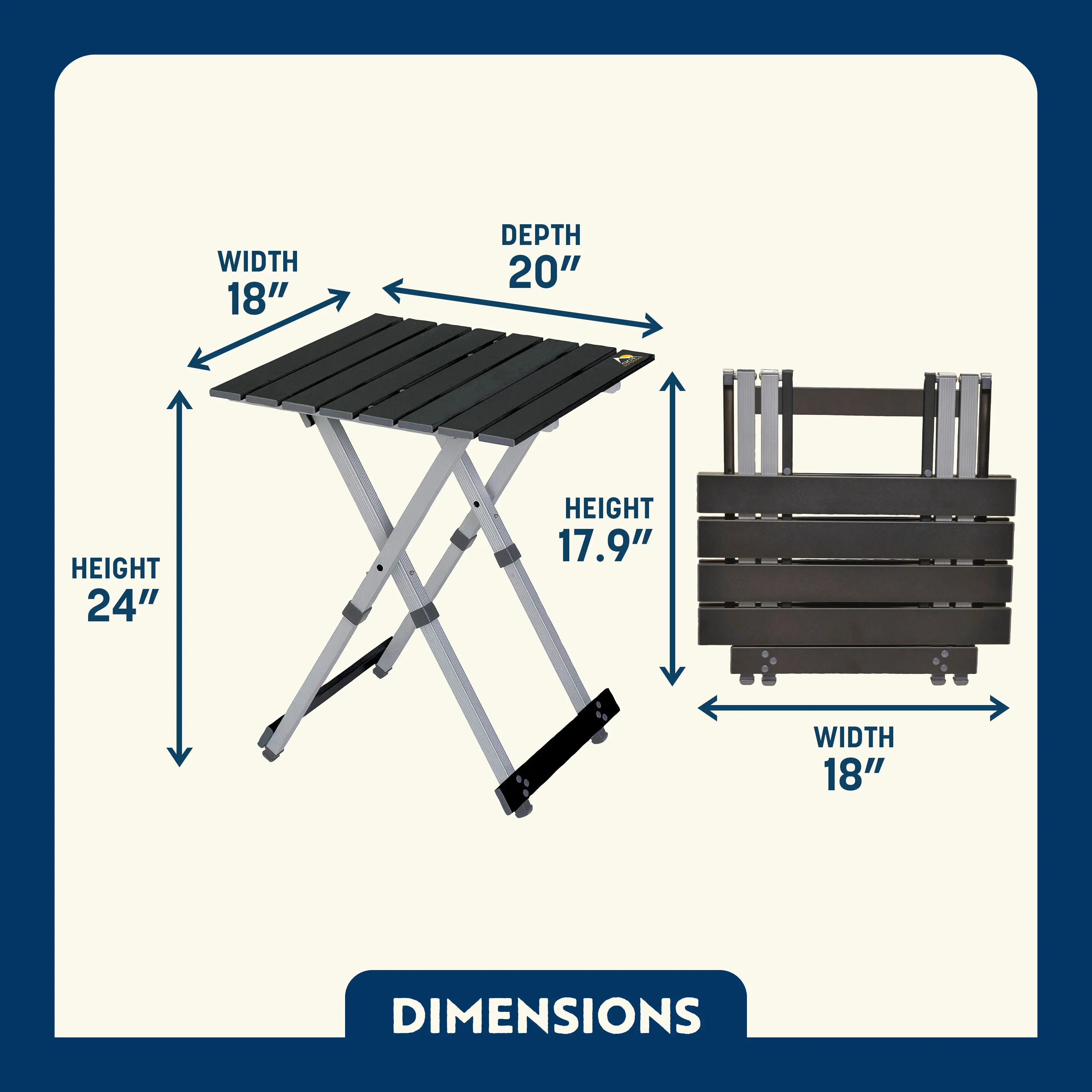 Heavy-Duty Grilling Compact Camp Table 20 - Choice 513 - Multi-Functional Heavy-Duty Grilling Table Counter Detail