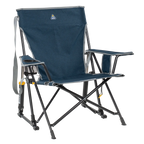 Patented Spring-Action Kickback Rocker - Choice 345 - Patented Spring-Action Rocking Chair for Camping - Heathered Indigo