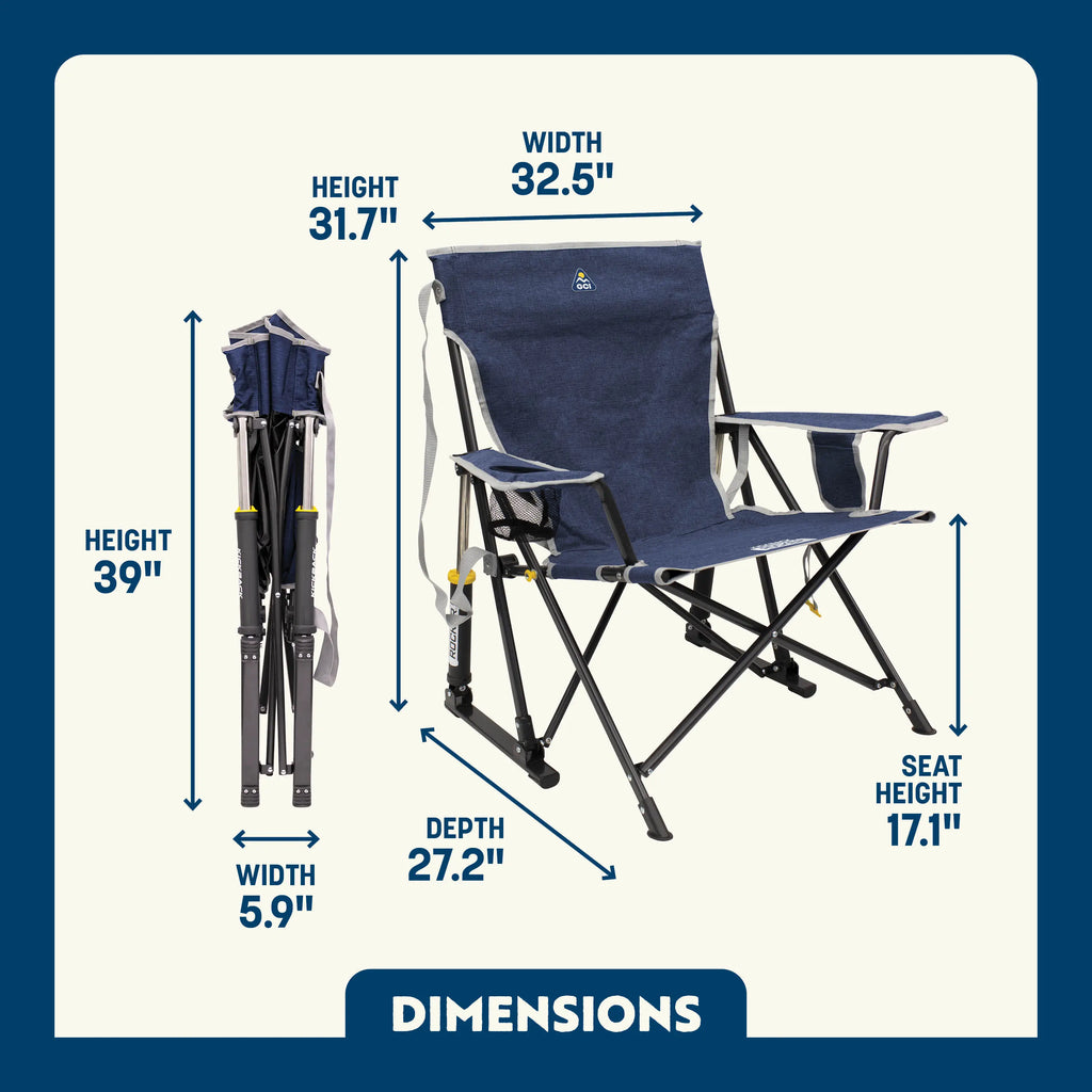 Patented Spring-Action Kickback Rocker - Choice 345 - Patented Spring-Action Rocking Chair for Camping Detail