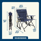 Patented Spring-Action Kickback Rocker - Choice 345 - Patented Spring-Action Rocking Chair for Camping Detail
