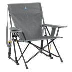 Patented Spring-Action Kickback Rocker - Choice 345 - Patented Spring-Action Rocking Chair for Camping - Heathered Pewter