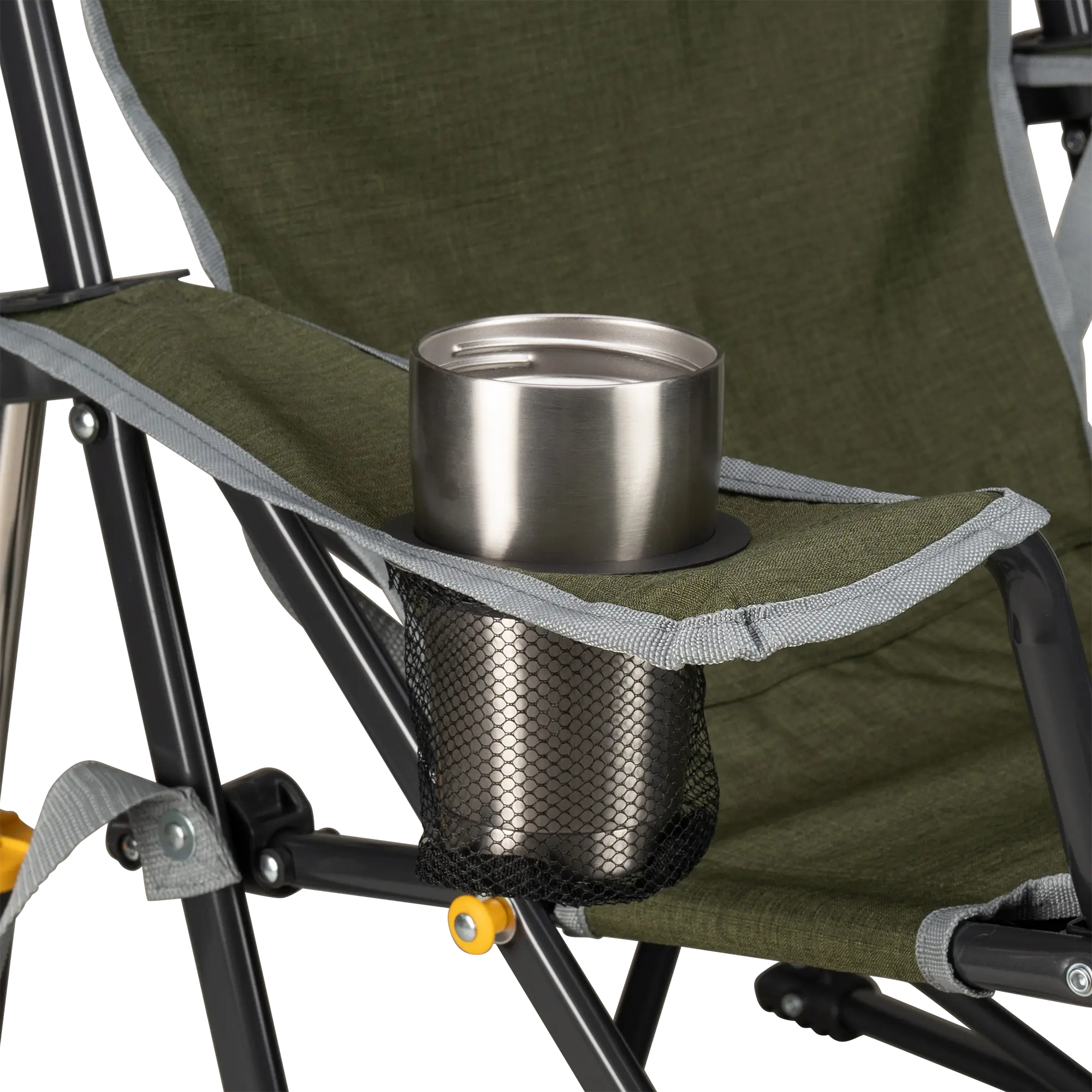 Patented Spring-Action Kickback Rocker - Choice 345 - Patented Spring-Action Rocking Chair for Camping Detail