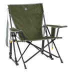 Patented Spring-Action Kickback Rocker - Choice 345 - Patented Spring-Action Rocking Chair for Camping - Heathered Loden