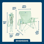 Patented Spring-Action Kickback Rocker - Choice 345 - Patented Spring-Action Rocking Chair for Camping Detail
