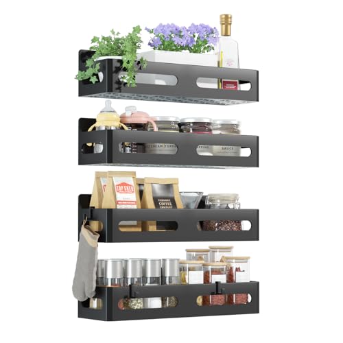 Classic Sevenblue 4 Pack Strong Magnetic Spice Rack for