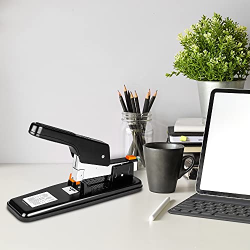 Basics Heavy-Duty Stapler, 90 Sheets High Capacity, Non-Slip, Large Kit