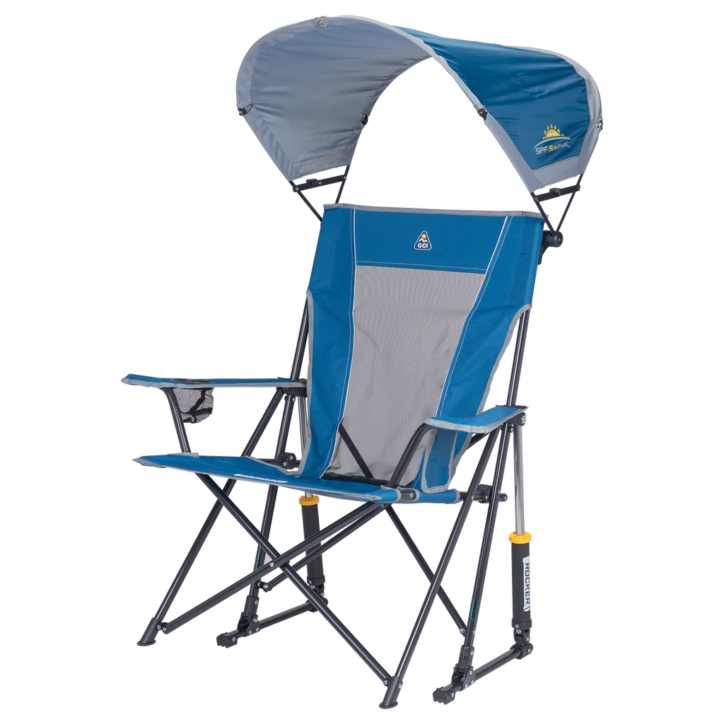 Heavy-Duty Freestyle SunShade Rocker - Choice 550 - Patented Spring-Action Rocking Chair for Camping Detail