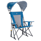 Heavy-Duty Freestyle SunShade Rocker - Choice 550 - Patented Spring-Action Rocking Chair for Camping - Neptune Blue