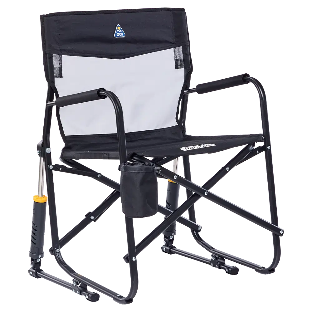 Luxury Camp Freestyle Rocker Elite - Choice 460 - Freestyle Rocker Portable Outdoor Folding Chair - Black